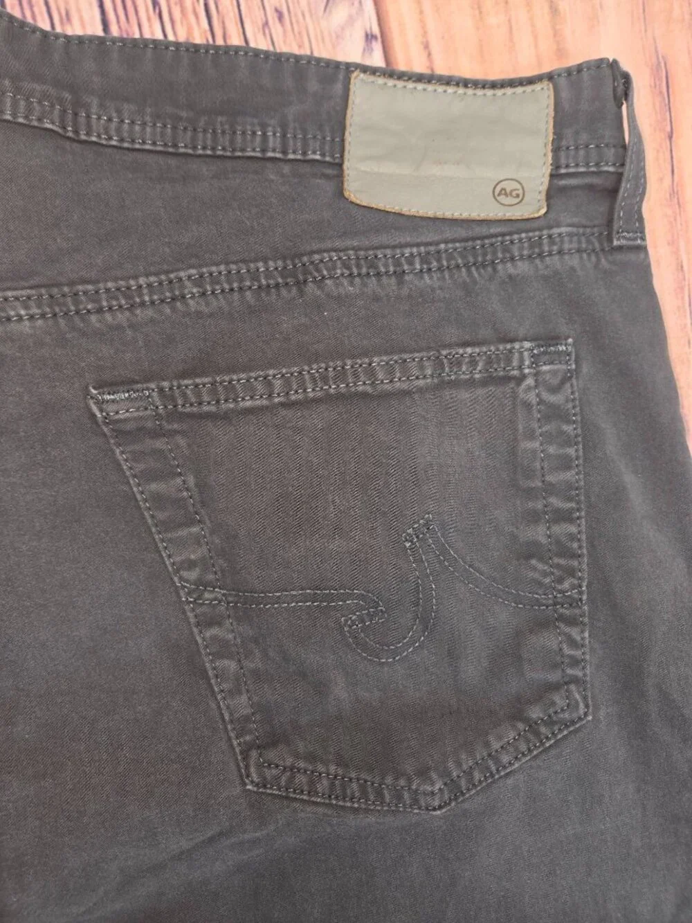 AG Adriano Goldschmied Mens The Everett Slim Gray Pants 38x32